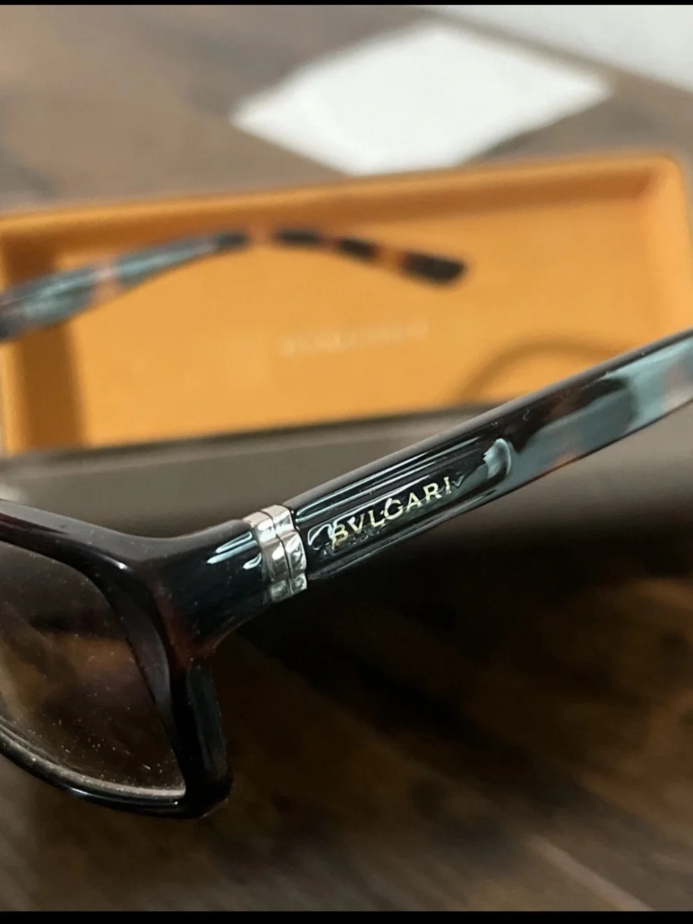 Bvlgari eyeglasses brown 54-17 made in Italy case